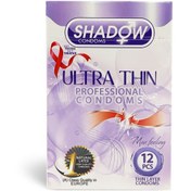 تصویر کاندوم بسیار نازک و شفاف 12تایی شادو Shadow Ultra Thin Professional Condom 12pcs