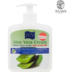 تصویر کرم پمپی آلوئه ورا 450میل جی Jey Hand And Face Cream Aloe Vera 450ml