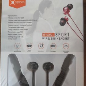 تصویر هدست ورزشی برند اکسپلور مدل Xplore XP GEAR3 Wireless Sports Headset Black Red 