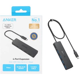 تصویر هاب 5 پورت Anker Type-C مدل A8309 - مشکی (گارانتی 18ماهه حافظه طلایی ایستا) 