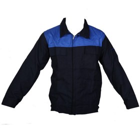 تصویر کاپشن و شلوار کار مردانه ایرانخودرویی طوسی آبی کجراه - X Men's jacket and work pants, Iran Khodrowii, Tosi Blue, Kajrah