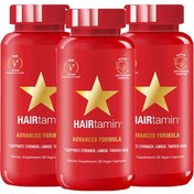 تصویر پک 3 عددی قرص تقویت مو هیرتامین مدل Advanced Formula Hairtamin Advanced Formula 3 pack