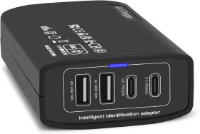 تصویر USB C Desktop Charger Station 100W 2 USB-C + 2 USB-A 4 Multi Port Hub Block PD Laptop Tablet Wall Plug Charger Adapter Compatible with MacBook Pro/Air,DELL,Steam Deck,iPhone 