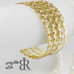 تصویر النگو طلاروس طرح گل 