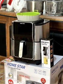 تصویر سرخ کن هوم استار مدل APY_893 بدنه استیل home star digital air fryer APY_893