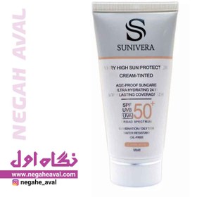 تصویر کرم ضدآفتاب پوست چرب و مختلط SPF50 بژ تیره سانیورا 