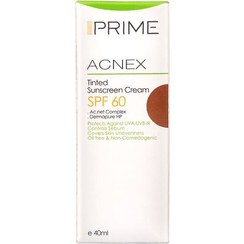 تصویر کرم ضد آفتاب رنگی فاقد چربی پریم SPF60 مناسب پوست های چرب و دارای جوش ۴۰ میلی لیتر 