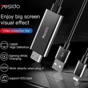 تصویر کابل تبدیل Yesido HM04 Lightning to HDMI 1.8m 