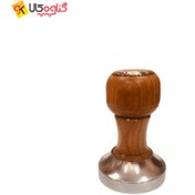 تصویر تمپر دسته چوبی براق لوگودار سایز 51 میلی متر Temper wooden logo 51 mm