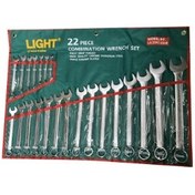 تصویر ست 22 عددی آچار کیفی یکسر رینگ لایت | Quality wrench LIGHT 