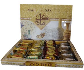 تصویر جعبه میکس کادویی گز ماه (4 نوع گز ممتاز) 