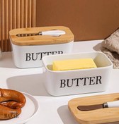 تصویر کره خوری سرامیک در بامبو با کارد 