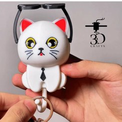 تصویر جاکلیدی متحرک طرح گربه عینکی 