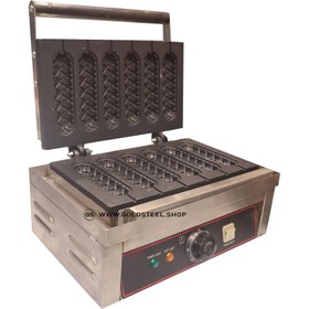 تصویر دستگاه وافل ساز سوسیسی ۶ تایی 