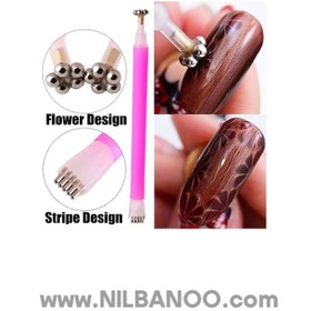 تصویر مگنت ناخن طرح گل 