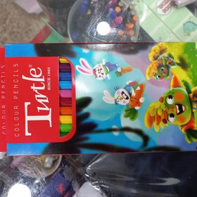 تصویر مداد رنگی 12 رنگ لاک پشتی ایرانی 