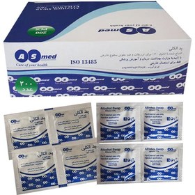 تصویر پد الکلی ASMED بسته 200 عددی 