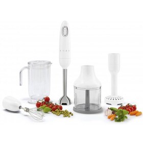 تصویر گوشت کوب ۴ کاره اسمگ رنگ سفید HBF22WHEU Smeg Hand Blender With Accessories, HBF22WHEU