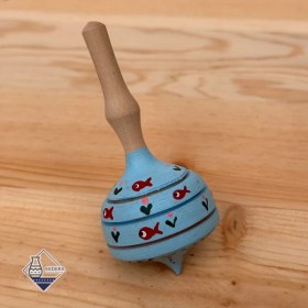 تصویر فرفره چوبی طرح یک 