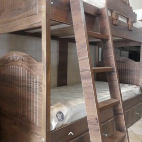 تصویر تختخواب دوطبقه وکیوم ام دی اف مدل صبا سایز 200 × 90 سانتی متر - تخت با رنگ 