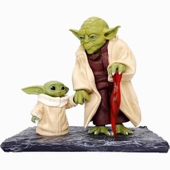 تصویر اکشن فیگور گروگو و استاد یودا Star Wars Grogu Master Yoda