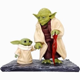 تصویر اکشن فیگور گروگو و استاد یودا Star Wars Grogu Master Yoda