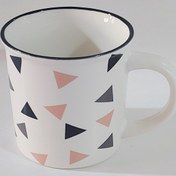 تصویر ماگ سرامیکی طرح مثلث 