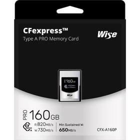 تصویر کارت حافظه ۱۶۰ گیگ Wise Advanced 160GB CFX-A Pro Series CFexpress Type A Memory Card Wise Advanced 160GB