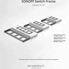 تصویر قاب سویچ 4 خانه کلید هوشمند و nspanel سونوف Switch frame 4 smart key house and Sonof nspanel