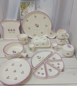 تصویر ست صبحانه خوری گل یاسی 