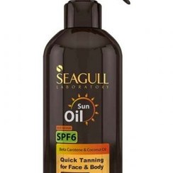 تصویر اسپری روغن آفتاب و برنزه کننده و ویتامینه با Spf6 سی گل 