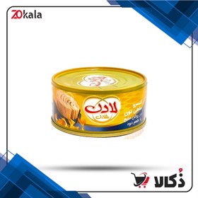 تصویر کنسرو ماهی تون در روغن مایع با طعم دودی لادن - وزن 180 گرم 