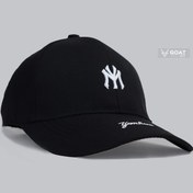تصویر کلاه بیسبالی ان وای (NY) مشکی | پارچه کتان | وارداتی 