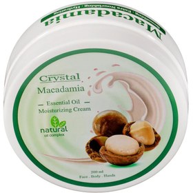 تصویر کرم مرطوب کننده کریستال مدل Macadamia حجم 200 میلی‌لیتر مرطوب کننده و آبرسان کریستال مدل Macadamia رطوبت رسان