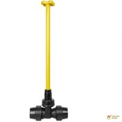 تصویر شیر کشویی دسته بلند پلیمری ( 65 سانتی متری) سایز دو سر مهره ماسوره 1و 1/2×1 و 1/2 اینچ برند ویسپار 