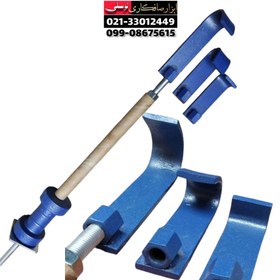 تصویر ضربه زن سنگین صافکاری به همراه 3 سری مهره پهن فولادی Heavy duty puller with 3 series of wide nuts car smoothing tool