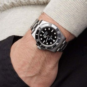 تصویر ساعت مردانه روکلس سابمارینر قاب مشکی تاریخ دار های کپی برند تمپو ساعت مردانه rolex submarine های کپی برند تمپو