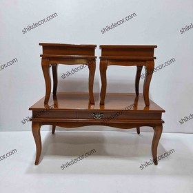 تصویر میز جلو مبلی کلاسیک مهتاب صفحه MDF 