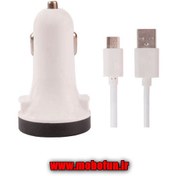 تصویر شارژر فندکی ریمکس RX-S5 به همراه کابل تبدیل microUSB 