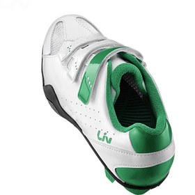 تصویر کفش دوچرخه سواری لیو مدل Fera سفید-سبز 