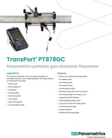 تصویر فلومتر التراسونیک پرتابل panametrics pt878 Ultrasonic flowmeter portable panametrics pt878