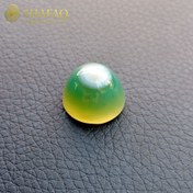 تصویر عقیق سبز ملیح کلاه دار | میزون، آبدار و آماده رکاب | ۱۶x۱۰mm | زیبایی بی‌نظیر 