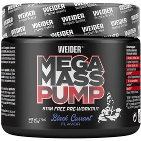 تصویر پمپ مگا مس ۲۷۰ گرم ویدر Weider Mega Mass® Pump Pre Workout 270 g
