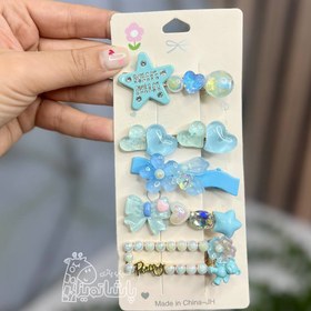 تصویر گیره مو پنج تایی کد1016 