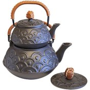 تصویر ست کتری و قوری چدن نالینو مدل Fiorenza Nalino Fiorella cast iron Kettle and teapot set