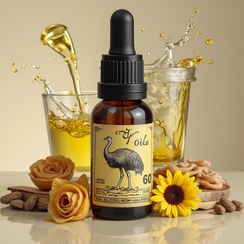 تصویر روغن شترمرغ - 60 سی سی - همان روز تهران با پیک + ۲ تا ۴ روز سایر شهر ها با پست - ۶۰ سی‌سی 