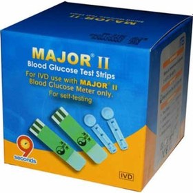تصویر نوار تست قند خون ماژور 2 Major ll ا Major ll Blood Suger Test Strips Major ll Blood Suger Test Strips