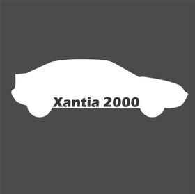 تصویر برچسب خودرو مدل زانتیا 2000 - مشکی ا xantia 2000 xantia 2000