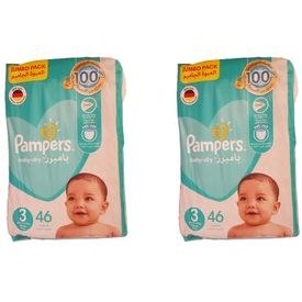 تصویر پوشک پمپرز مدل baby dry سایز 3 بسته 46 عددی مجموعه 2 عددی 