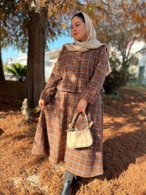 تصویر کت و دامن زمستانه خاتون khatoun skirt coat